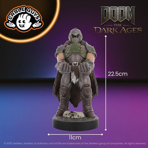 حامل وحدة التحكم Cableguys Doomslayer وحامل الهاتف - ملحقات إعداد الألعاب للمكتب وغرفة الألعاب، حامل وحدة التحكم المتوافق مع أجهزة Xbox وPlayStation ومعظم وحدات التحكم في الألعاب القياسية in Kuwait
