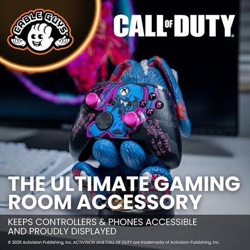 حامل وحدة التحكم وحامل الهاتف Cable Guys Call of Duty Mr Peeks - ملحقات إعداد الألعاب للمكتب وغرفة الألعاب، حامل وحدة التحكم المتوافق مع أجهزة Xbox وPlayStation ومعظم وحدات التحكم في الألعاب القياسية in Kuwait