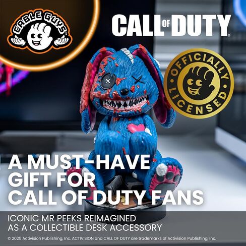 حامل وحدة التحكم وحامل الهاتف Cable Guys Call of Duty Mr Peeks - ملحقات إعداد الألعاب للمكتب وغرفة الألعاب، حامل وحدة التحكم المتوافق مع أجهزة Xbox وPlayStation ومعظم وحدات التحكم في الألعاب القياسية in Kuwait