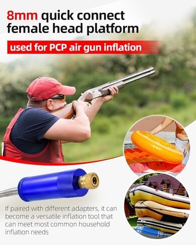 Abahub High Pressure Hand Pump, 3 Stage Air Gun Pump, PCP Hand Pump with Pressure Gauge for Air Rifle in Saudi Arabia