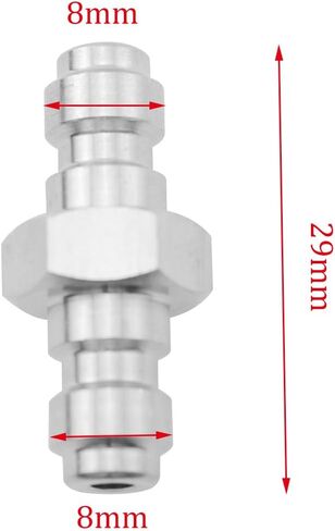ZYAMY 2PCS Stainless Steel Double Male Quick Disconnect Coupler 8x8mm High Pressure Valve Inlet Nozzle Filler Plug Adapter for Airsoft Tools Inflatable Station Tool Accessory Universal Filler Nozzle in Saudi Arabia