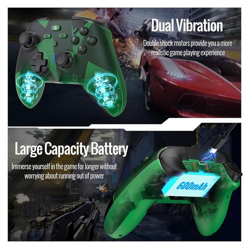 BETMI لوحدة تحكم Xbox اللاسلكية مع مقبس صوت مدمج/Turbo/Hall Effect Joysticks/Macro/Dual Vibration، لوحة ألعاب 2.4 جيجا هرتز متوافقة مع Xbox One، Xbox Series X/S، Xbox One X/S، الكمبيوتر الشخصي (أخضر) in Kuwait