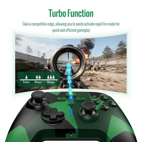 BETMI لوحدة تحكم Xbox اللاسلكية مع مقبس صوت مدمج/Turbo/Hall Effect Joysticks/Macro/Dual Vibration، لوحة ألعاب 2.4 جيجا هرتز متوافقة مع Xbox One، Xbox Series X/S، Xbox One X/S، الكمبيوتر الشخصي (أخضر) in Kuwait