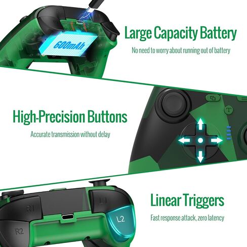 BETMI لوحدة تحكم Xbox اللاسلكية مع مقبس صوت مدمج/Turbo/Hall Effect Joysticks/Macro/Dual Vibration، لوحة ألعاب 2.4 جيجا هرتز متوافقة مع Xbox One، Xbox Series X/S، Xbox One X/S، الكمبيوتر الشخصي (أخضر) in Kuwait