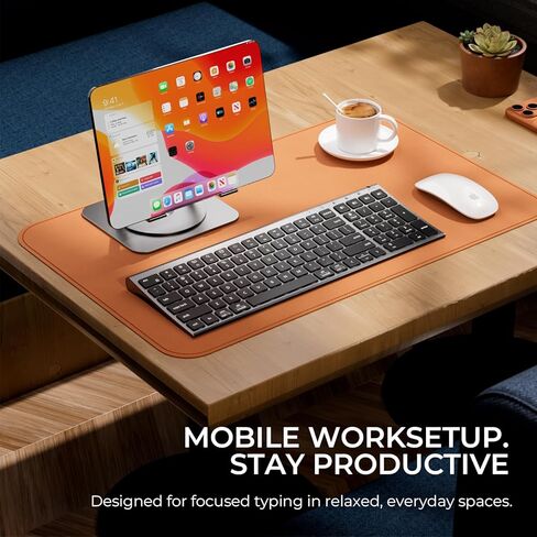 iClever Backlit Bluetooth Keyboard for Mac, BK10 Pro Ultra Slim Wireless Keyboard, Multi-Device, 7-Color Backlight, Standard Full-Size Keys, Rechargeable Compatible with Mac, Windows, iPad, Android in Saudi Arabia