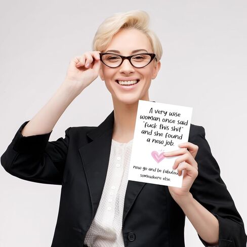 Funny Congrats New Job Card Gift for Her Women, Female Coworker Leaving Card Gift, Bestie Friend Office New Job Cards for Coworker Manager in Saudi Arabia