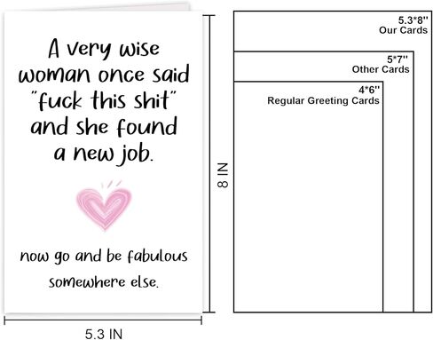 Funny Congrats New Job Card Gift for Her Women, Female Coworker Leaving Card Gift, Bestie Friend Office New Job Cards for Coworker Manager in Saudi Arabia