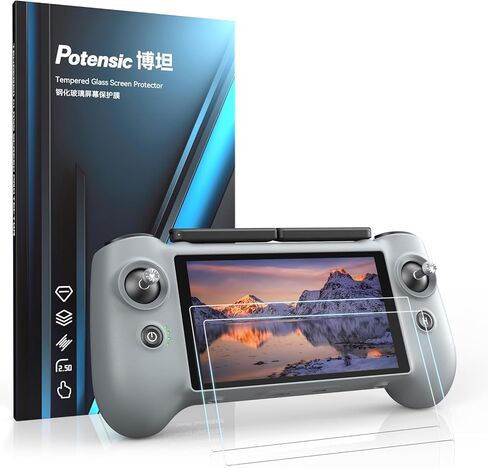 واقي شاشة من الزجاج المقوى Potensic Atom 2 PTD 1 للتحكم عن بعد قطعتين، صلابة 9H، مقاوم للخدش، ملمس ناعم in Kuwait