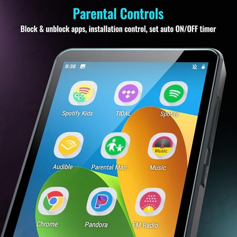 مشغل MP3 للأطفال مع Spotify، أدوات الرقابة الأبوية، Spotify Kids، Audible، Amazon Music، Libby، 4.0 بوصة IPS Kids MP4 مشغل موسيقى حتى 512 جيجابايت (أسود سبج) in Kuwait