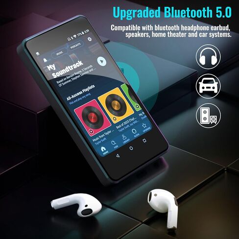 مشغل MP3 للأطفال مع Spotify، أدوات الرقابة الأبوية، Spotify Kids، Audible، Amazon Music، Libby، 4.0 بوصة IPS Kids MP4 مشغل موسيقى حتى 512 جيجابايت (أسود سبج) in Kuwait