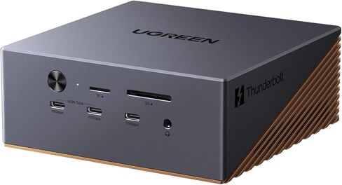 محطة إرساء UGREEN Maxidok Thunderbolt 5، قاعدة Revodok 17 في 1 TBT5، نقل بيانات 120 جيجابت في الثانية، 8 تيرابايت M.2 NVMe SSD، فردي 8K/Dual 6K@60 هرتز، شحن 140 وات، 2.5 جيجابت، نظام تبريد لأجهزة الكمبيوتر المحمولة TBT5/4 in Saudi Arabia
