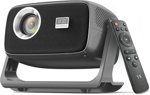 [مدمج في التطبيق والتركيز التلقائي] جهاز عرض دعم 1080P 4K أصلي مع بلوتوث 5.4 وواي فاي 6 محمول عالي الدقة بالكامل، دوران السقف 180 درجة، جهاز عرض أفلام Keystone Real 560 ANSI لغرفة النوم، في الهواء الطلق in Saudi Arabia
