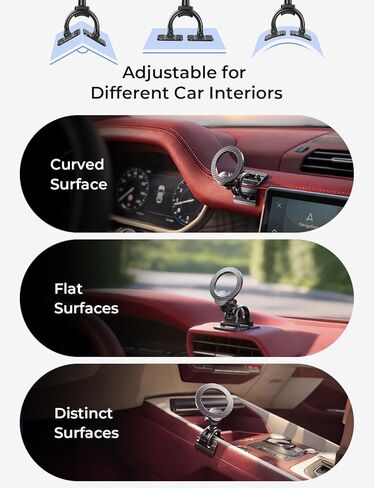LISEN for MagSafe Car Phone Mount -2026 مغناطيس قوي حاملات هواتف مغناطيسية لسيارتك حامل الهواتف المحمولة المغناطيسية ملحقات السيارة للرجال والنساء تناسب iPhone 17 16 15 14 13 مجموعة من ألياف الكربون in Kuwait