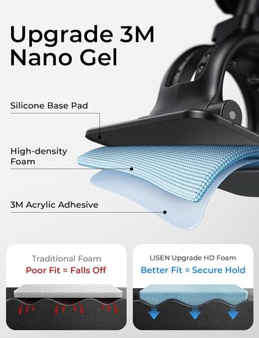 LISEN for MagSafe Car Phone Mount -2026 مغناطيس قوي حاملات هواتف مغناطيسية لسيارتك حامل الهواتف المحمولة المغناطيسية ملحقات السيارة للرجال والنساء تناسب iPhone 17 16 15 14 13 مجموعة من ألياف الكربون in Kuwait