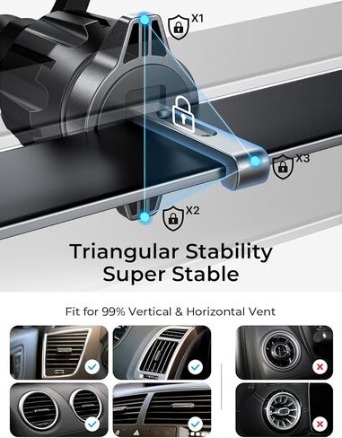 LISEN for MagSafe Car Phone Mount -2026 مغناطيس قوي حاملات هواتف مغناطيسية لسيارتك حامل الهواتف المحمولة المغناطيسية ملحقات السيارة للرجال والنساء تناسب iPhone 17 16 15 14 13 مجموعة من ألياف الكربون in Kuwait