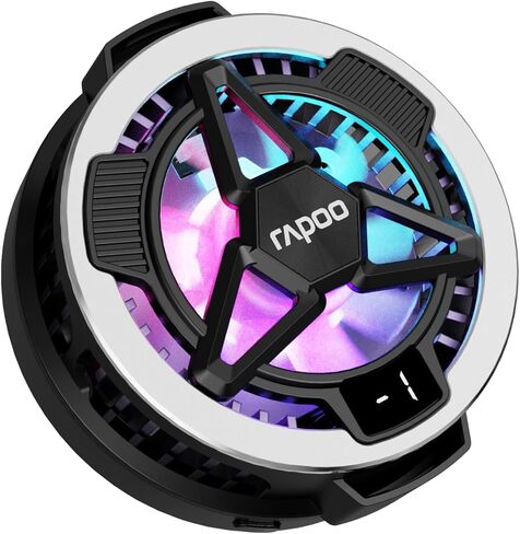 مبرد الهاتف Rapoo MC05 للألعاب والبث، تقنية تبريد أشباه الموصلات، شاحن لاسلكي Magsafe بقدرة 15 وات، مروحة تبريد RGB مع قبضة قابلة للإزالة، متوافق مع سلسلة iPhone Magsafe in Saudi Arabia