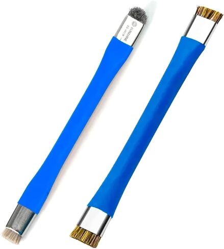 2Pcs Double Head ESD Safe Brush, Anti-Static Phone Motherboard PCB Cleaning Brush for Mobile Phone PC Repair Electronic Components Circuit Board IC Clean Remove Glue Tools,Blue in Saudi Arabia