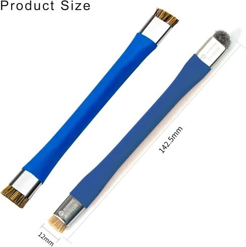 2Pcs Double Head ESD Safe Brush, Anti-Static Phone Motherboard PCB Cleaning Brush for Mobile Phone PC Repair Electronic Components Circuit Board IC Clean Remove Glue Tools,Blue in Saudi Arabia