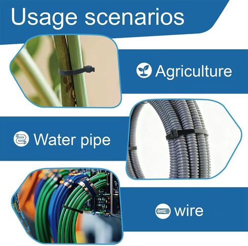 400 Pack Black Zip Ties Assorted Sizes 8+12+14+18 Inch, Heavy Duty 100lbs Self-Locking Electrical Cable Ties, UV Resistant Wire Ties for Indoor and Outdoor Use in Saudi Arabia