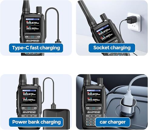 Baofeng Radio UV-5R Mini Ham Radio Handheld Long Range Two-Way Emergency Radio with USB-C Rechargeable & APP Programming | NOAA Weather Radio Scan, 999 Channels, Dual PTT, Survival & Outdoor in Saudi Arabia