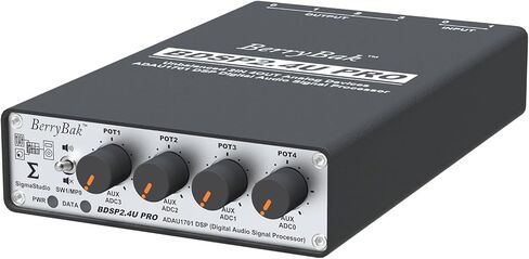 ADC & DAC ADAU1701 DSP Preamp غير متوازن 2 في 4 خارج، 2.2/2.1 إشارة رقمية ثنائية الاتجاه، تحكم Sigmastudio وواجهة مستخدم الكمبيوتر الشخصي لتحسين EQ وBass BDSP2.4U-Pro in Kuwait