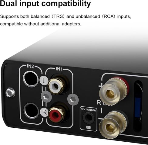 Topping Mini300 HiFi Amplifier, Fully Balanced 140W Compact Desktop Stereo Amp, RCA/TRS to Speaker Pura Ampli for E30II E50 D50III E70, Black in Saudi Arabia