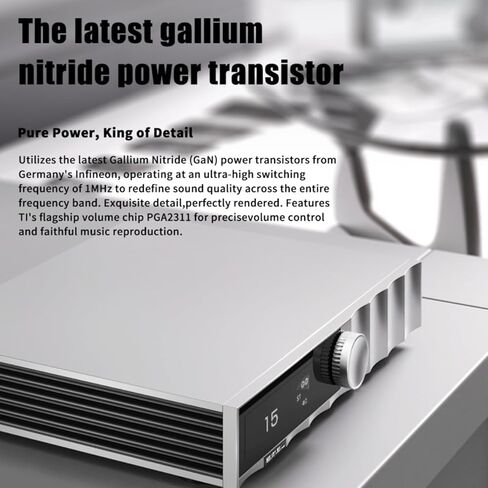 مكبر صوت SMSL PA400 GaN HiFi | 250 واط ستيريو فئة D أمبير | XLR-متوازن، RCA، XLR-إدخال أحادي | مكبرات الصوت المنزلية لسطح المكتب من نيتريد الغاليوم in Saudi Arabia