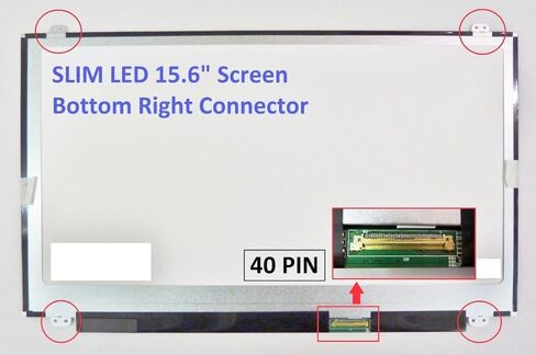LP156WH3 (TL)(SA) B156XW04 V.5 N156BGE-L41 LED LCD Slim Screen for 15.6" Acer Asus Toshiba HP Gateway Dell Lenovo laptop 1366768 Glossy 40 pin connector in Saudi Arabia