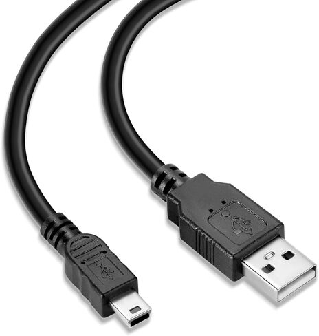 Mini USB to USB-A Charging Cable for Logitech Creators Blue Yeti USB Microphone, Garmin GPS, PS3 Controller, TI-84 Plus CE Graphing Calculator, Camera, Dash Cam, MP3 & More in Saudi Arabia