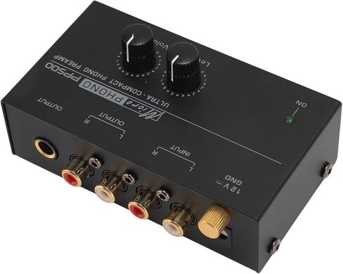 Phonograph Preamp، التحكم المستقل في مستوى الصوت Phono Preamp، ضوضاء منخفضة للغاية 1/4 بوصة مدخل إخراج لمشغل التسجيل (قابس أمريكي 100‑240 فولت)، BusoThou3hsri4vf-11 in Kuwait