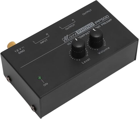 Phonograph Preamp، التحكم المستقل في مستوى الصوت Phono Preamp، ضوضاء منخفضة للغاية 1/4 بوصة مدخل إخراج لمشغل التسجيل (قابس أمريكي 100‑240 فولت)، BusoThou3hsri4vf-11 in Kuwait