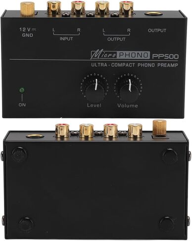 Phonograph Preamp، التحكم المستقل في مستوى الصوت Phono Preamp، ضوضاء منخفضة للغاية 1/4 بوصة مدخل إخراج لمشغل التسجيل (قابس أمريكي 100‑240 فولت)، BusoThou3hsri4vf-11 in Kuwait