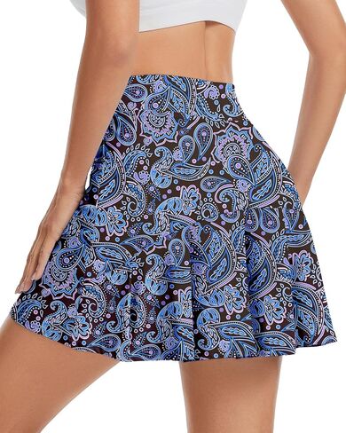 Soneven Womens Pleated Tennis Skirt Golf Skorts with Built‑in Shorts Pockets UPF 50+ Athletic Workout Pickleball in Saudi Arabia