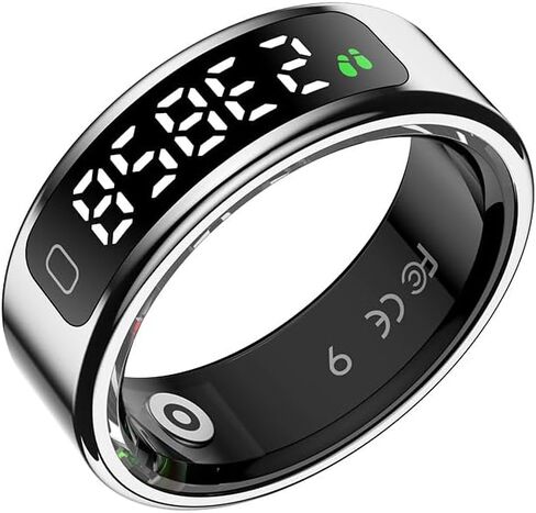 Smart Ring for Women for Men,Fitness Tracker Ring with Monitors Heart Rate,Blood Oxygen,Sleep,Stress and 60 Health Metrics(Sliver, 10) in Saudi Arabia