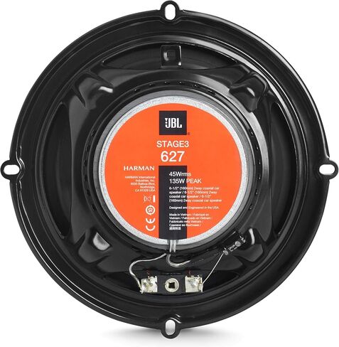 JBL 4X Stage 3627 6.5" 2-Way Car Audio Speakers – 270W Max Power Combined (135W Pair) - Black in Saudi Arabia