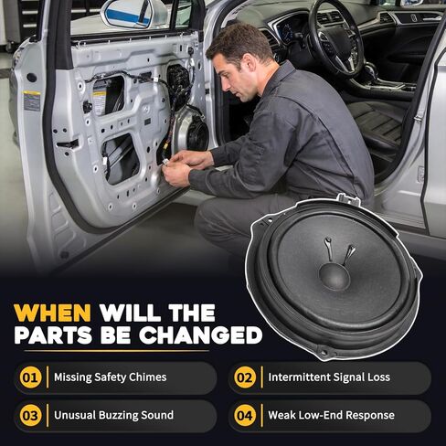 DS7Z-18808-F Front Door Round Speaker Assembly Fit for Ford Fusion 2013-2020 Fit for Ford Mustang 2015 2016 Replaces DS7Z-18808-D DS7Z-18808-A in Saudi Arabia