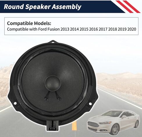 DS7Z18808D DS7Z-18808-F Round Speaker Assembly Compatible with Ford Fusion 2013 2014 2015 2016 2017 2018 2019 2020, Left Driver or Right Passenger Side Door Speaker Assembly Replacement in Saudi Arabia