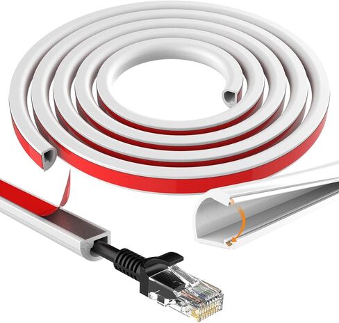 39" Silicone TV Cord Hider for Wall Mounted TV, Self-Adhesive Wire Hiders for TV on Wall, Wire Concealer for Cords Hide Cables, Cable Covers White, Raceway Cable Management, Electric Wire Channels 1m in Saudi Arabia