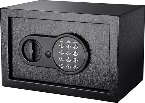 Barska 0.36 Cubic Foot Compact Digital Keypad Safe – Solid Steel Security Lock Box with Quick Access PIN Code, Dual Steel Deadbolts & Backup Keys for Home or Office Use in Saudi Arabia