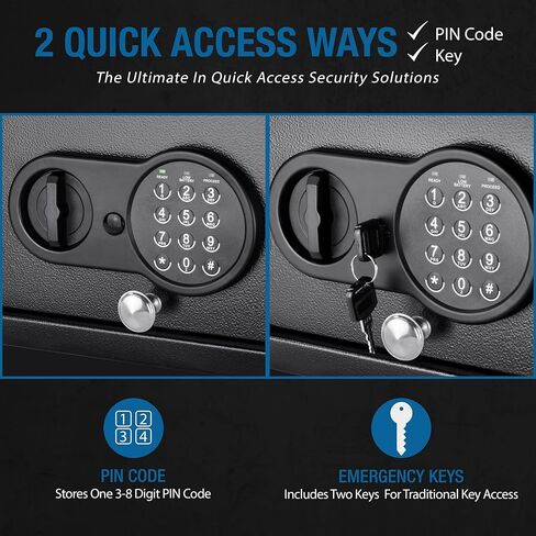 Barska 0.36 Cubic Foot Compact Digital Keypad Safe – Solid Steel Security Lock Box with Quick Access PIN Code, Dual Steel Deadbolts & Backup Keys for Home or Office Use in Saudi Arabia