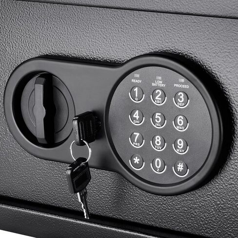 Barska 0.36 Cubic Foot Compact Digital Keypad Safe – Solid Steel Security Lock Box with Quick Access PIN Code, Dual Steel Deadbolts & Backup Keys for Home or Office Use in Saudi Arabia