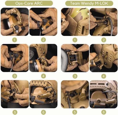 Tactical Headset Rail Adapter for Earmor M32 M31, Helmet ARC Mount Compatible with Ops-Core FAST, Team Wendy EXFIL in Kuwait
