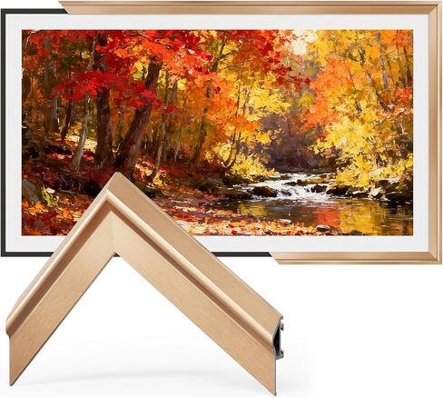 إطارات تلفزيون مقاس 75 بوصة من سبيكة ديكو فقط لأجهزة تلفزيون Samsung The Frame، أنماط حديثة وبسيطة من التلفزيون إلى الفن، حواف قابلة للتبديل لديكور المنزل، سهلة التركيب (تناسب أجهزة تلفزيون الإطار 2021-2025) in Kuwait