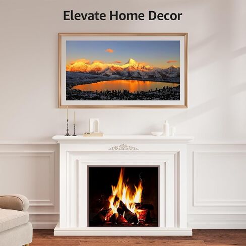 إطارات تلفزيون مقاس 75 بوصة من سبيكة ديكو فقط لأجهزة تلفزيون Samsung The Frame، أنماط حديثة وبسيطة من التلفزيون إلى الفن، حواف قابلة للتبديل لديكور المنزل، سهلة التركيب (تناسب أجهزة تلفزيون الإطار 2021-2025) in Kuwait