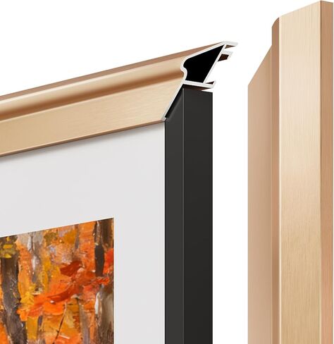 إطارات تلفزيون مقاس 75 بوصة من سبيكة ديكو فقط لأجهزة تلفزيون Samsung The Frame، أنماط حديثة وبسيطة من التلفزيون إلى الفن، حواف قابلة للتبديل لديكور المنزل، سهلة التركيب (تناسب أجهزة تلفزيون الإطار 2021-2025) in Kuwait