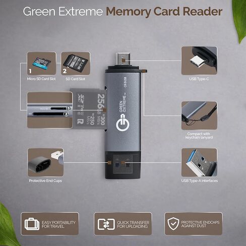 SanDisk 32GB Ultra 100MBs SDHC Memory Cards, 6-Pack, Bundle with Green Extreme USB 3.0 Type-A and Type-C OTG Card Reader in Saudi Arabia