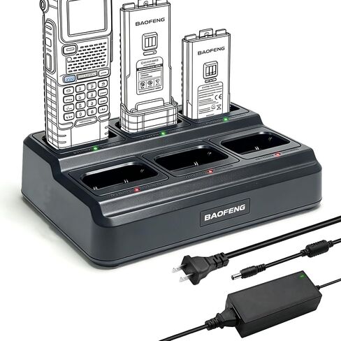 BAOFENG Six Way Charger for UV5RM/AR-5RM/UV5RH – Walkie Talkie Multi-Unit Rapid Charging Station for Ham Radio Batteries with Overcharge Protection, LED Status Lights & Space-Saving Design (6 Slot) in Saudi Arabia