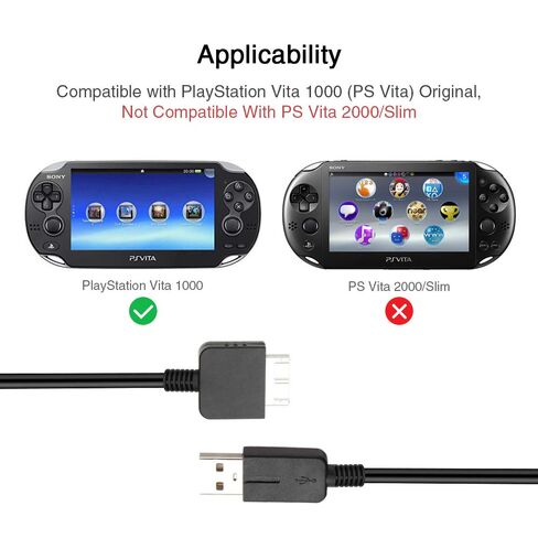 USB Charger Cable for PS Vita, Daugee 5FT Data Sync & Charge 2 in 1 USB Charging Cord Replacement Charging Cord for Sony Playstation Vita, PS Vita 1000 in Saudi Arabia