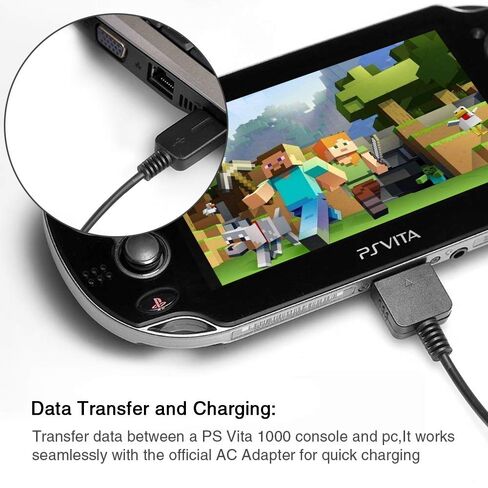 USB Charger Cable for PS Vita, Daugee 5FT Data Sync & Charge 2 in 1 USB Charging Cord Replacement Charging Cord for Sony Playstation Vita, PS Vita 1000 in Saudi Arabia