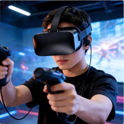 3D VR Headset Virtual Reality Glasses 360° Panorama Large Screen for Movies & Games in Saudi Arabia